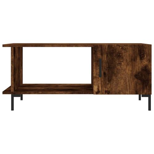 Sofabord 90x50x40 cm konstrueret træ røget egetræsfarve