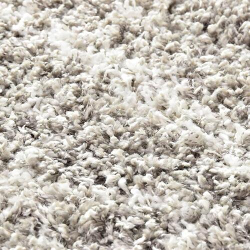 Shaggy tæppe Berber PP 160 x 230 cm sandfarvet og beige