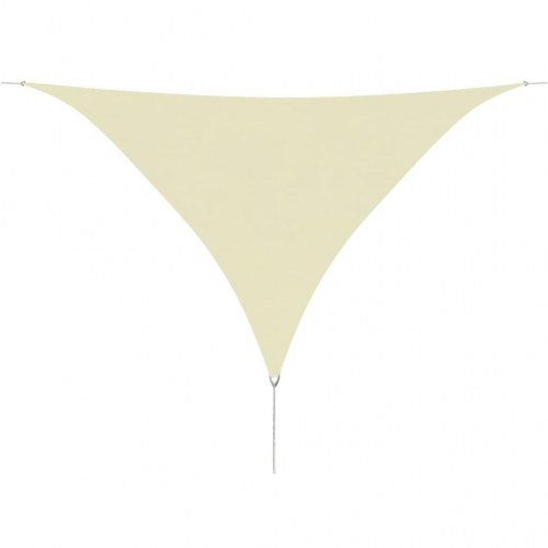 Solsejl i oxfordstof - trekant 3,6 x 3,6 x 3,6 m - cremefarvet