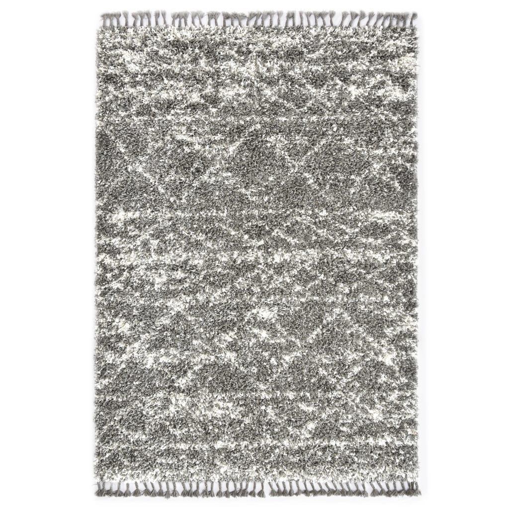 Shaggy tæppe Berber PP 80 x 150 cm grå og beige