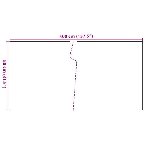 Altanafskærmning 400x80 cm polyrattan brun og sort