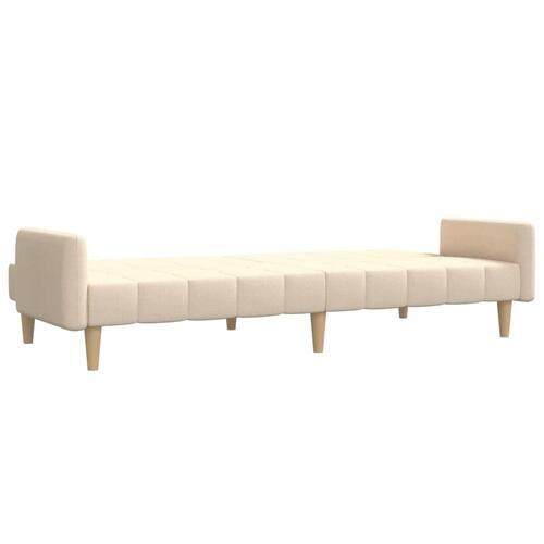 2-personers sovesofa stof cremefarvet