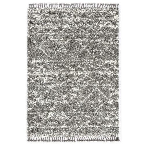 Shaggy tæppe Berber PP 140 x 200 cm grå og beige