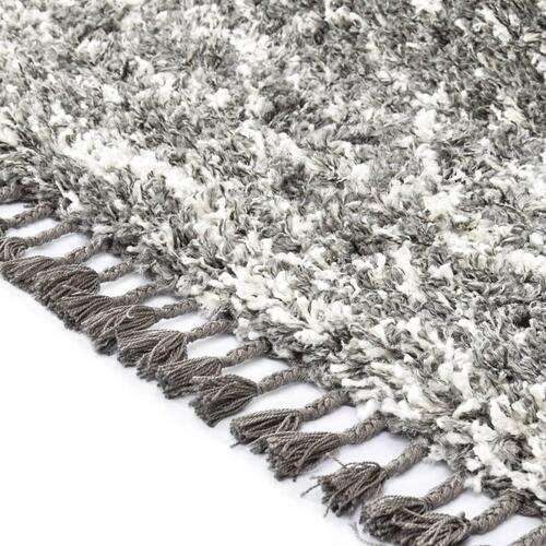 Shaggy tæppe Berber PP 140 x 200 cm grå og beige