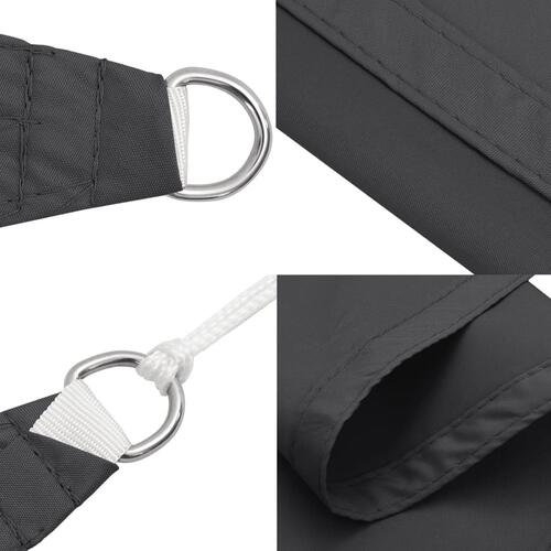 42302 Sunshade Sail Oxford Fabric Square 3,6x3,6 m Anthracite