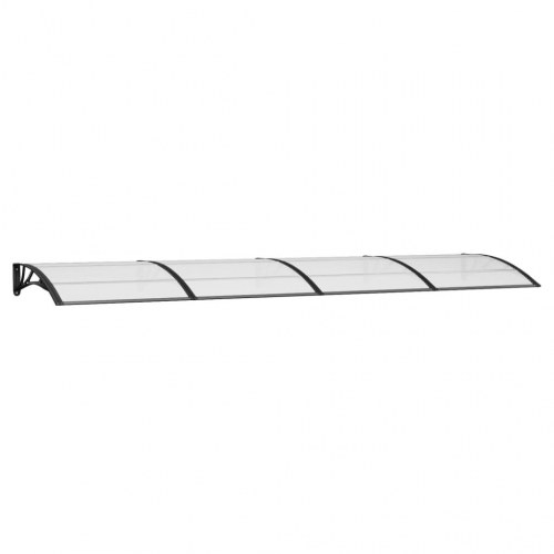Dørbaldakin 400 × 100 cm i polycarbonat - sort