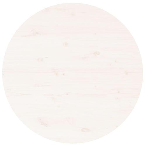 Sofabord Ø 55x45 cm massivt fyrretræ hvid