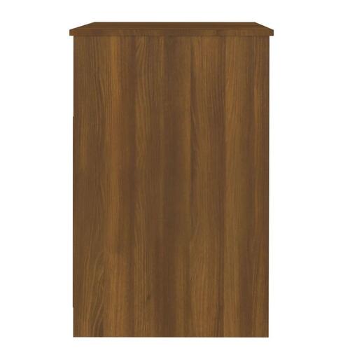 Skuffeskab 40x50x76 cm konstrueret træ brun egetræ