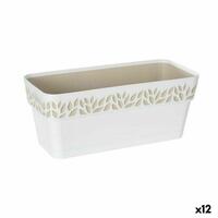 Selvvandende planter Stefanplast Cloe Hvid Plastik 13,3 x 12,3 x 29,3 cm (12 enheder)