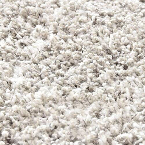 Shaggy tæppe Berber PP 120 x 170 cm sandfarvet og beige