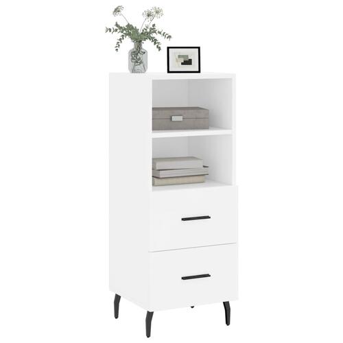 Skænk 34,5x34x90 cm konstrueret træ hvid