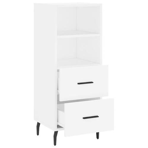 Skænk 34,5x34x90 cm konstrueret træ hvid