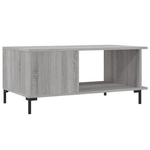Sofabord 90x50x40 cm konstrueret træ grå sonoma-eg
