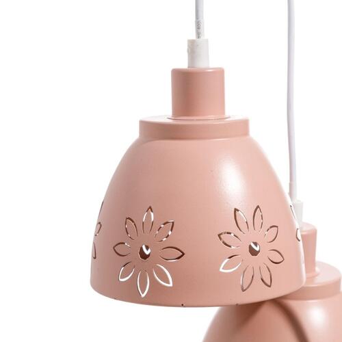 Loftslampe 20 x 20 x 95 cm Pink Metal