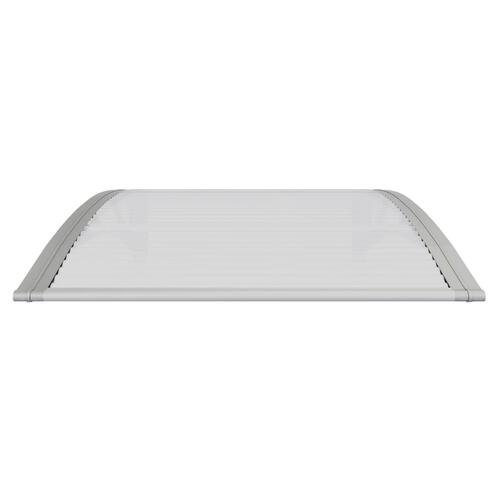Dørbaldakin 100x75 cm polycarbonat grå og transparent