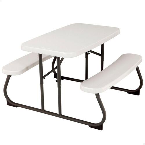 Børnebord Lifetime Flødefarvet Foldbar Picnic 82,5 x 53,5 x 90 cm Stål Plastik