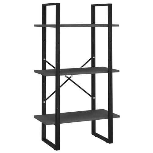 Opbevaringsreol 60x30x105 cm konstrueret træ grå