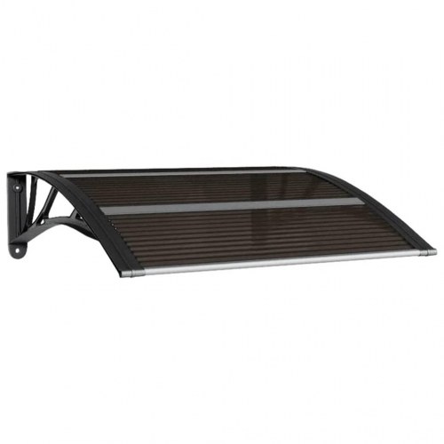 Dørmarkise - sort polycarbonat 80 × 75 cm