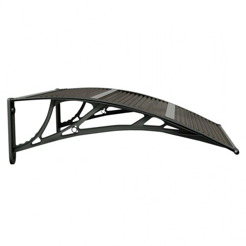 Dørmarkise - sort polycarbonat 80 × 75 cm