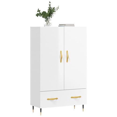Skab 69,5x31x115 cm konstrueret træ hvid højglans