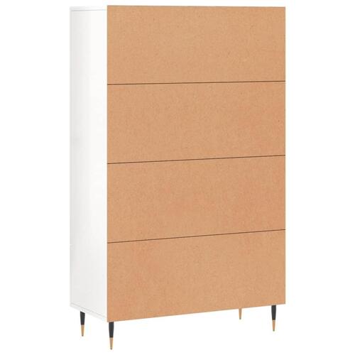 Skab 69,5x31x115 cm konstrueret træ hvid højglans
