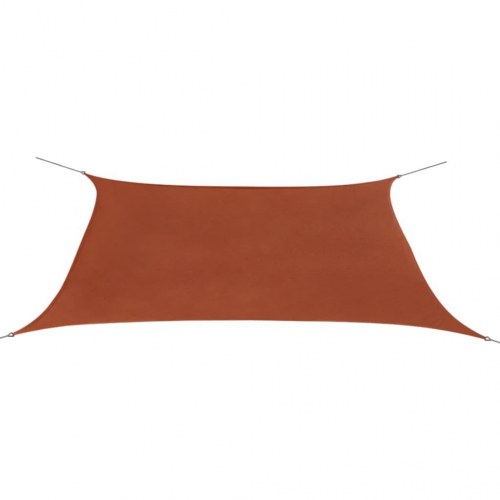 Solsejl i oxfordstof - rektangulært 2 × 4 m, terracotta