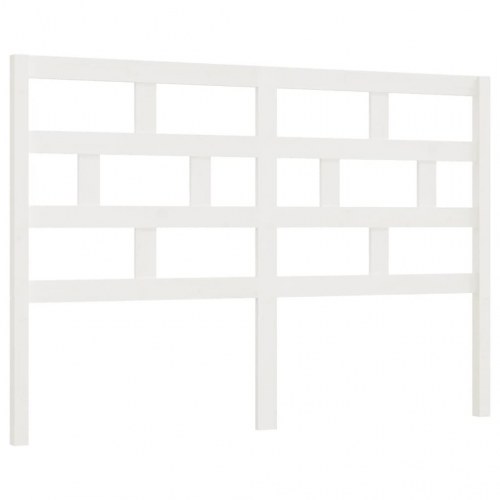 Sengegavl 141×4×100 cm - massivt fyrretræ, hvid
