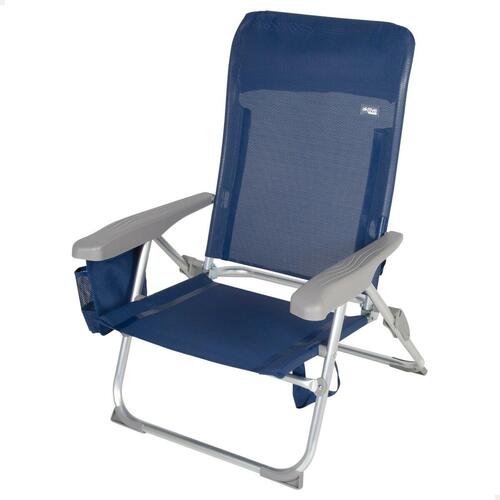 Strandstol Aktive Slim Foldbar Marineblå 47 x 87 x 58 cm (2 enheder)