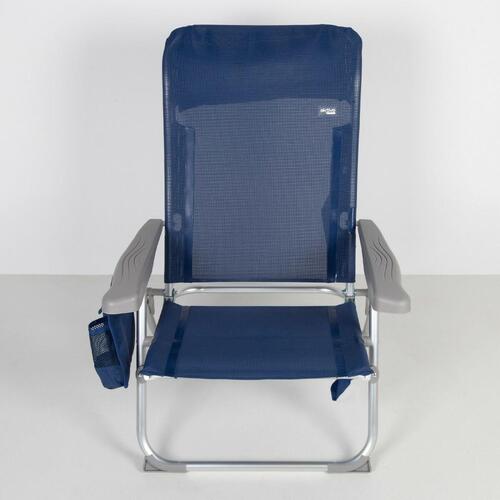 Strandstol Aktive Slim Foldbar Marineblå 47 x 87 x 58 cm (2 enheder)