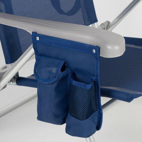 Strandstol Aktive Slim Foldbar Marineblå 47 x 87 x 58 cm (2 enheder)