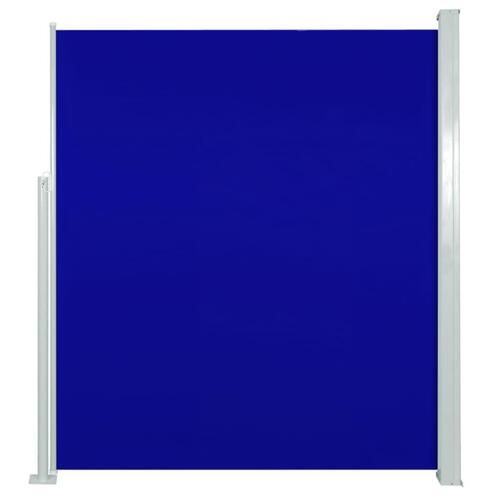 Sammenrullelig sidemarkise til terrassen 160 x 300 cm blå