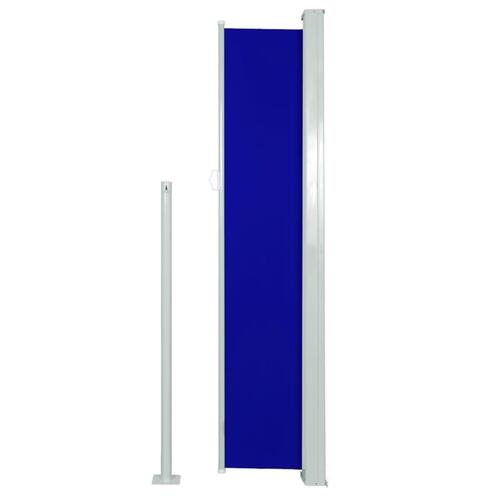 Sammenrullelig sidemarkise til terrassen 160 x 300 cm blå