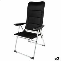 Strandstol Aktive Deluxe Foldbar Sort 49 x 123 x 67 cm (2 enheder)
