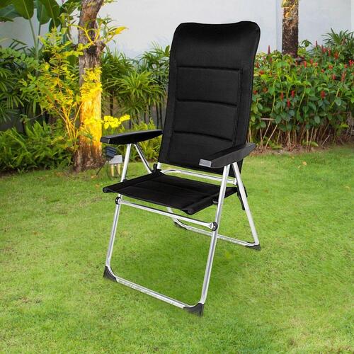 Strandstol Aktive Deluxe Foldbar Sort 49 x 123 x 67 cm (2 enheder)