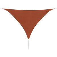 Solsejl Oxfordstof trekantet 3,6 x 3,6 x 3,6 m terracotta