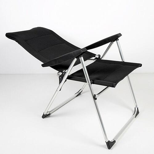 Strandstol Aktive Deluxe Foldbar Sort 49 x 123 x 67 cm (2 enheder)