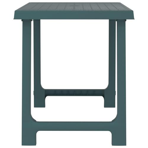 Campingbord 79x56x64 cm PP trælook grøn