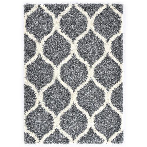 Shaggy tæppe Berber PP 160 x 230 cm blå og beige