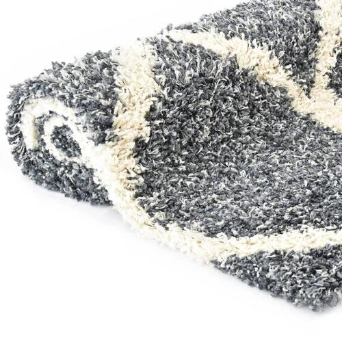 Shaggy tæppe Berber PP 160 x 230 cm blå og beige