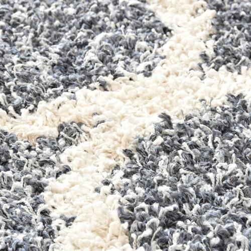 Shaggy tæppe Berber PP 160 x 230 cm blå og beige