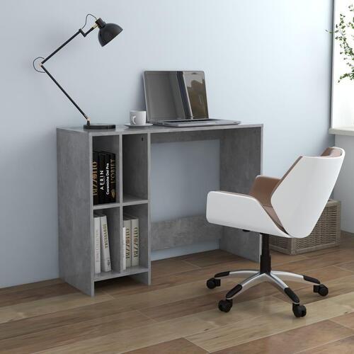 Skrivebord 102,5x35x75 cm konstrueret træ betongrå