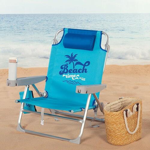 Strandstol Aktive Foldbar Blå 53 x 80 x 58 cm (2 enheder)