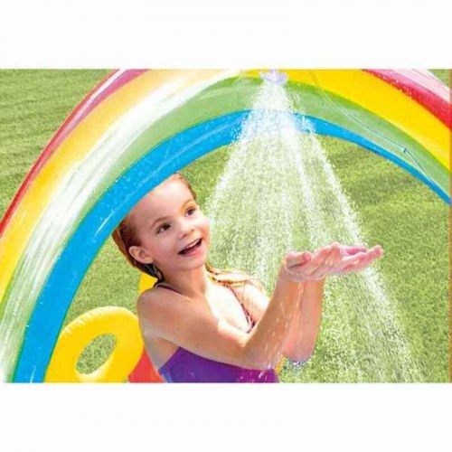 Intex oppustelig børnepool - Legeplads Regnbue 297 × 135 × 193 cm, 381 l