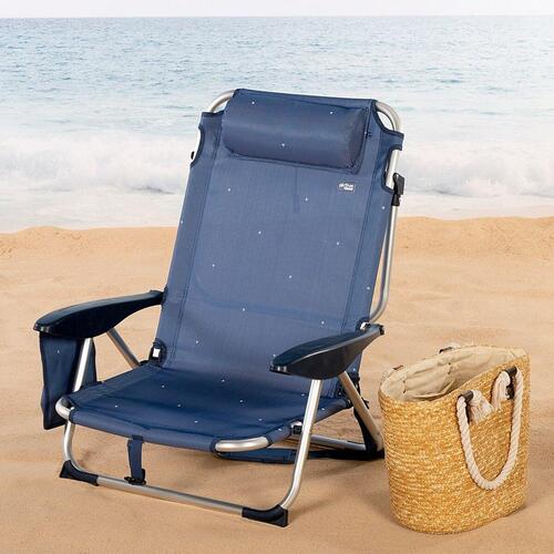 Strandstol Aktive Foldbar Marineblå 51 x 76 x 45 cm (2 enheder)