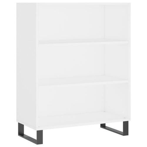 Reol 69,5x32,5x180 cm konstrueret træ hvid