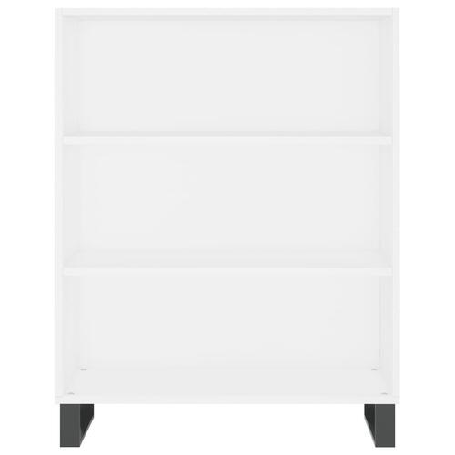 Reol 69,5x32,5x180 cm konstrueret træ hvid