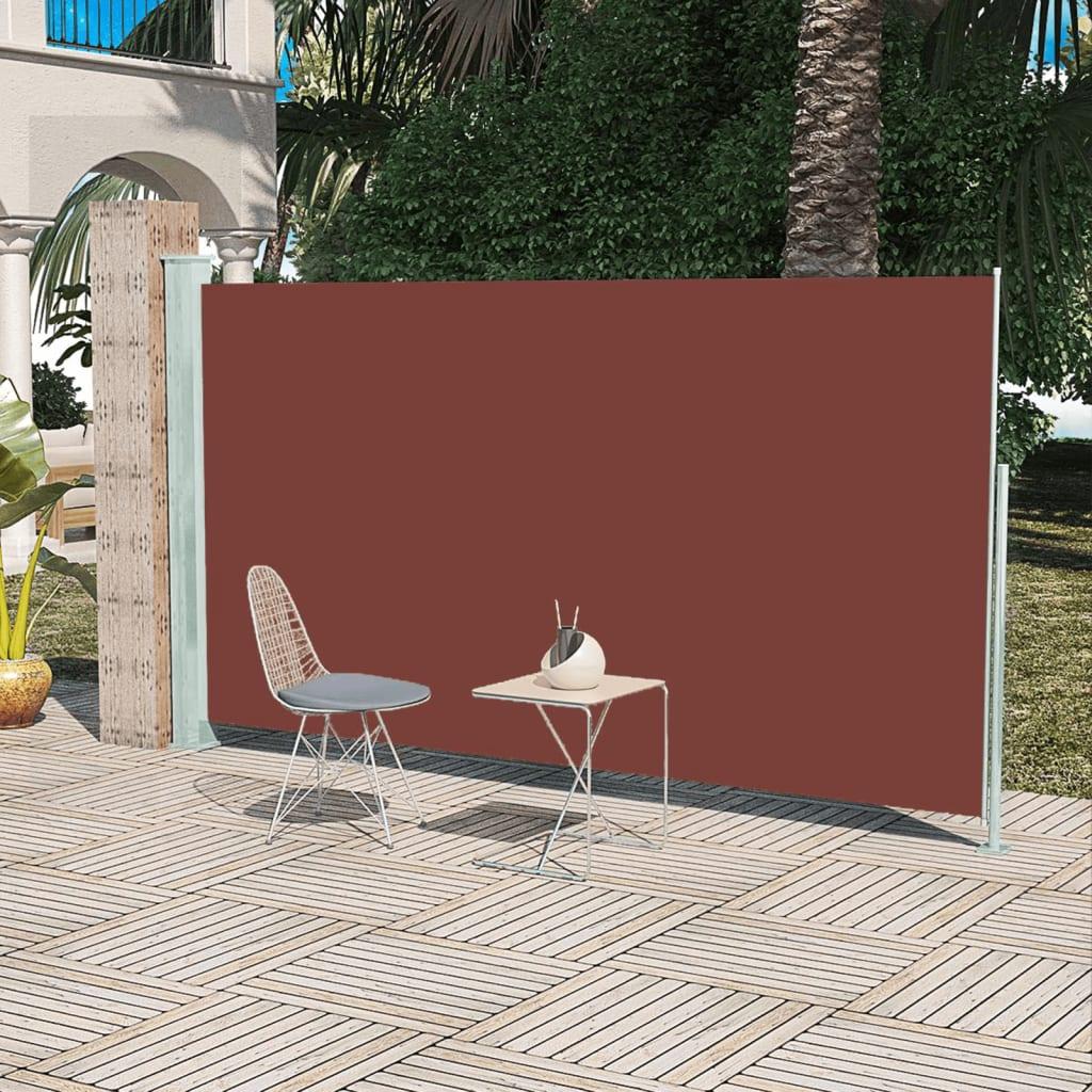 Sammenrullelig sidemarkise til terrassen 160 x 300 cm brun