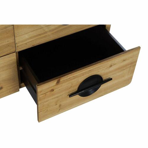 Skab 80 x 35 x 176 cm Gran Sort Metal Brun
