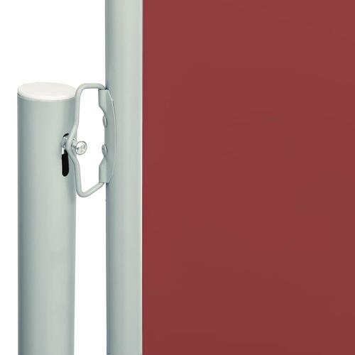 Sammenrullelig sidemarkise til terrassen 117x600 cm rød