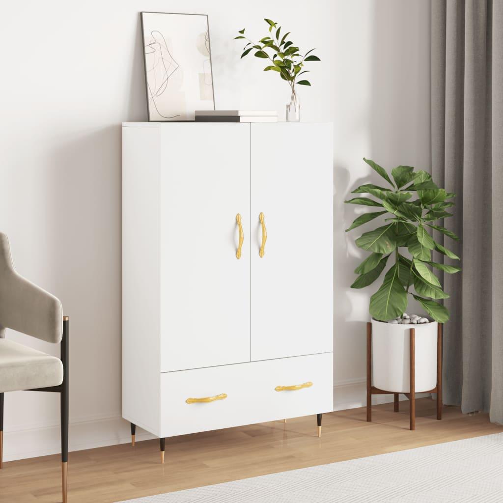 Skab 69,5x31x115 cm konstrueret træ hvid